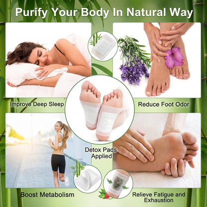 Overnight Cleansing Ginger Detox Foot Pads for Men & Women (10 Pairs)